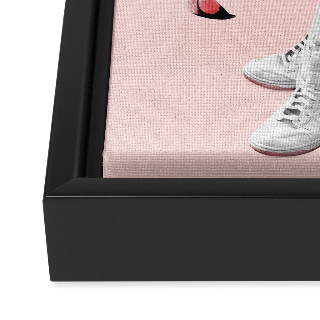 SNEAKER FLAMINGO Framed Canvas Print Gallery Image 3