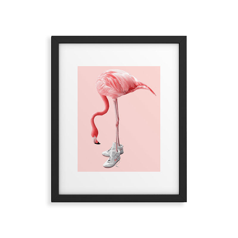 SNEAKER FLAMINGO Framed Art Print Gallery Image 4