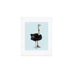 Sporty Ostrich Art Print Gallery Image 1