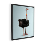 Sporty Ostrich Framed Canvas Print Gallery Image 2