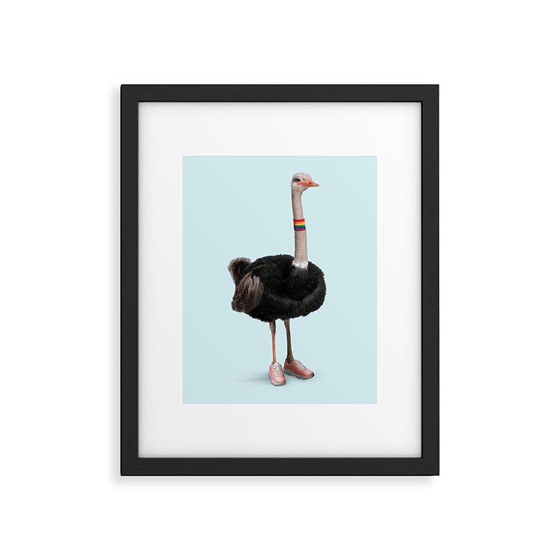 Sporty Ostrich Framed Art Print Gallery Image 5