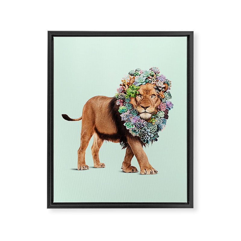 SUCCULENT LION Framed Canvas Print Gallery Image 6