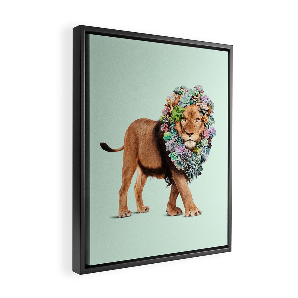 SUCCULENT LION Framed Canvas Print Gallery Image 2