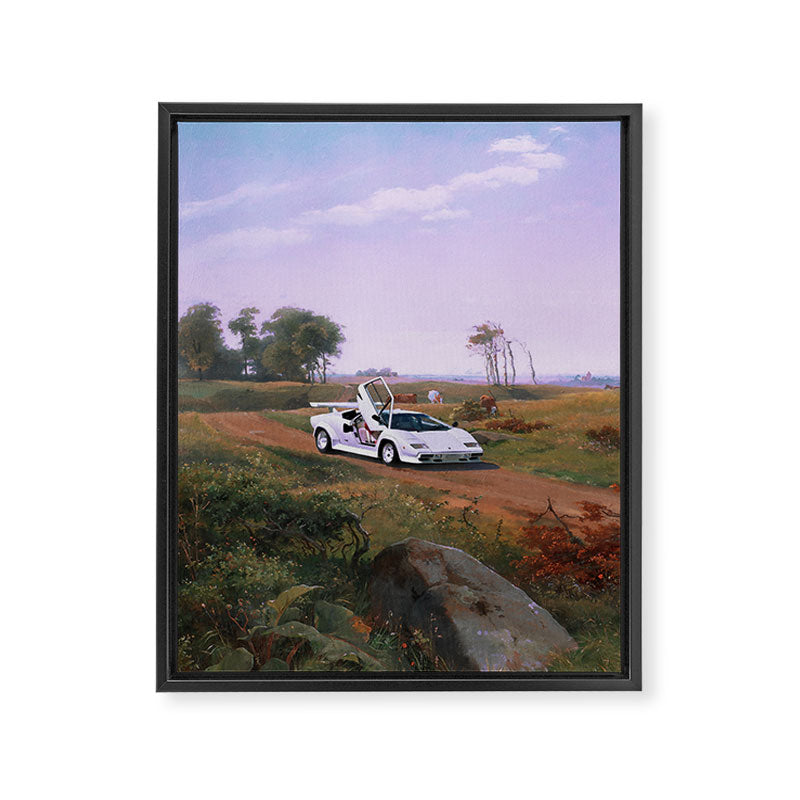SUPERCAR LANDSCAPE Framed Canvas Print Gallery Image 6