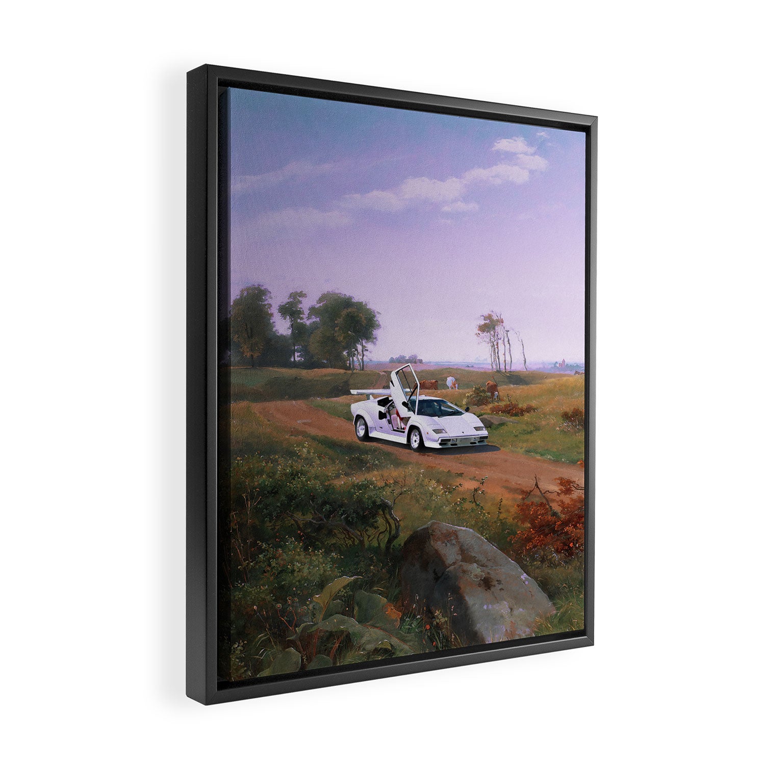 SUPERCAR LANDSCAPE Framed Canvas Print Gallery Image 2