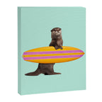 SURFING OTTER Canvas Print Gallery Image 6