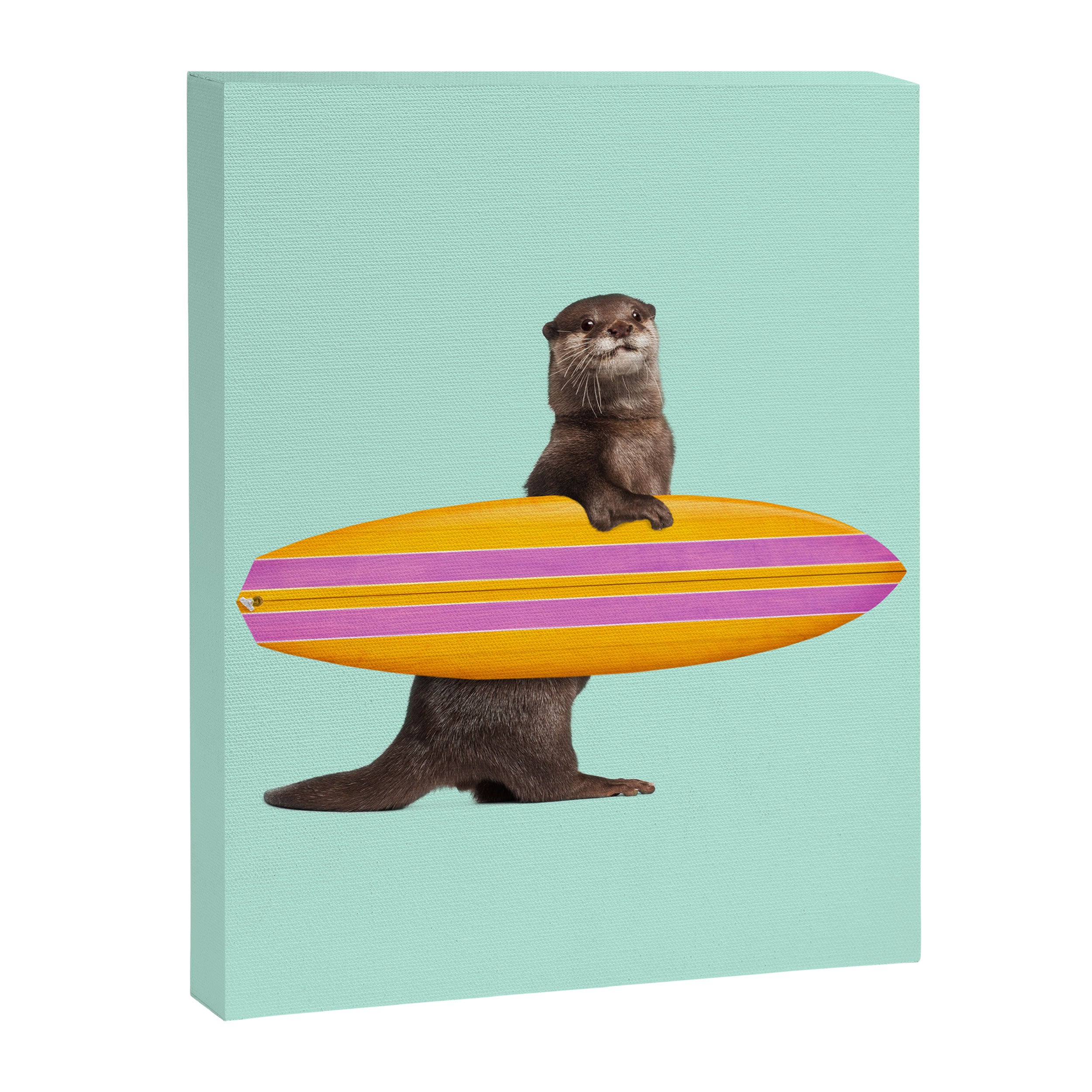 SURFING OTTER Canvas Print Gallery Image 6