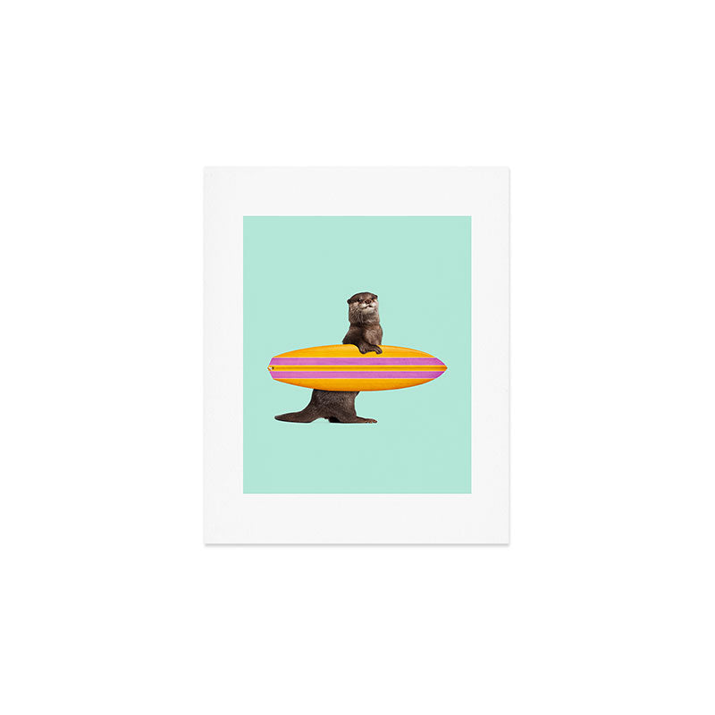 SURFING OTTER Art Print Gallery Image 1