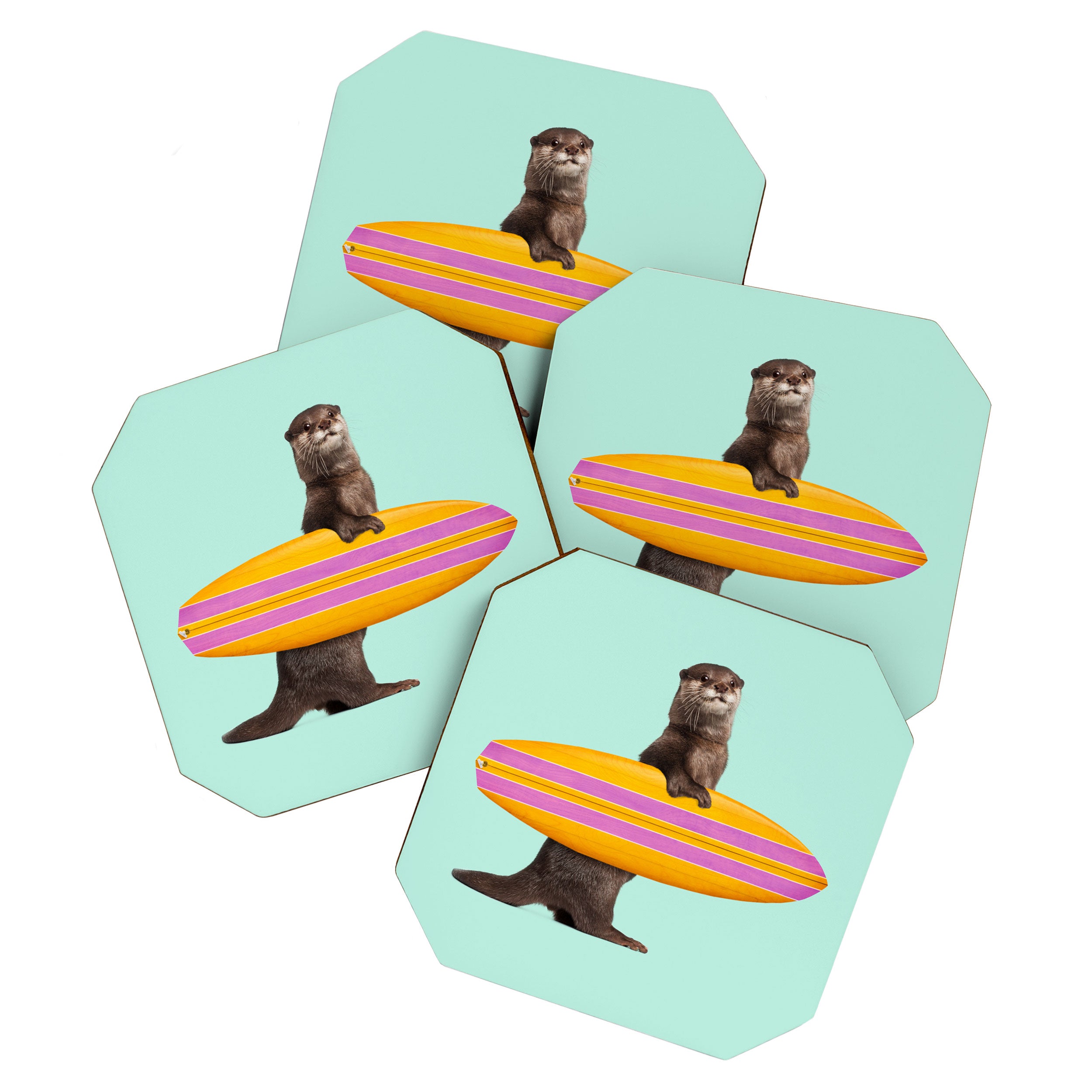 SURFING OTTER Coaster Gallery Image 1