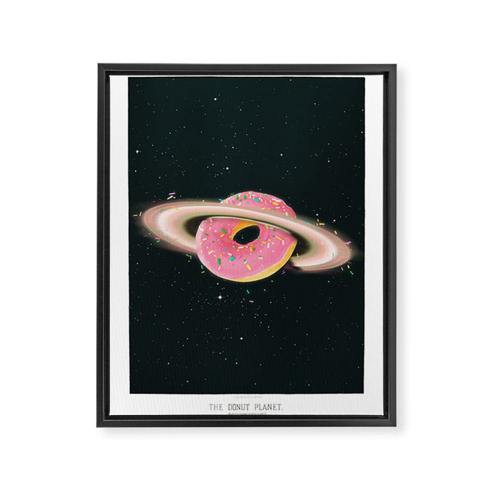 THE DONUT PLANET Framed Canvas Print Gallery Image 1