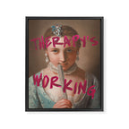 Therapy Is Working Framed Canvas Print Gallery Image 6