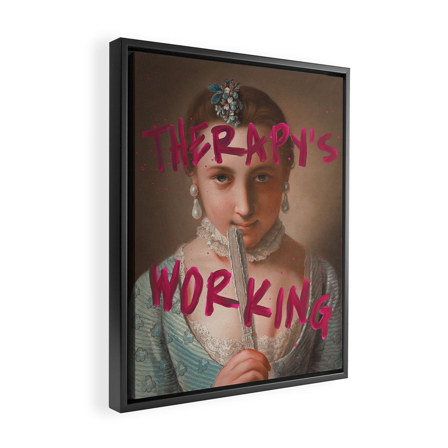 Therapy Is Working Framed Canvas Print Gallery Image 2