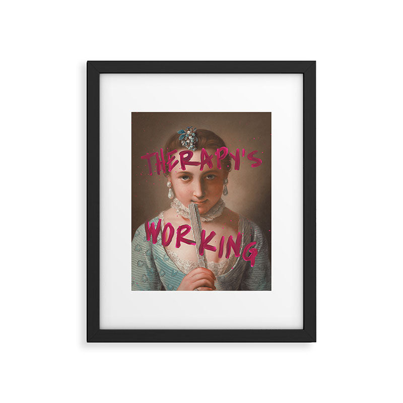 Therapy Is Working Framed Art Print Gallery Image 5