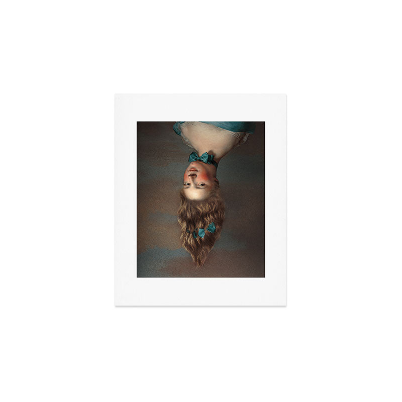 Upside Down Girl Art Print Gallery Image 1