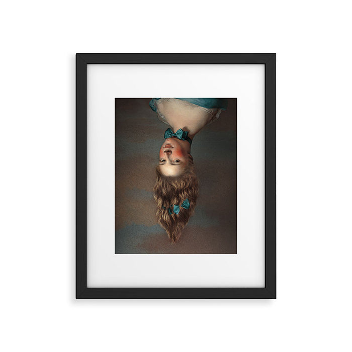Upside Down Girl Framed Art Print Gallery Image 1