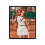 VENUS PLAYING TENNIS Framed Canvas Print Gallery Image 6
