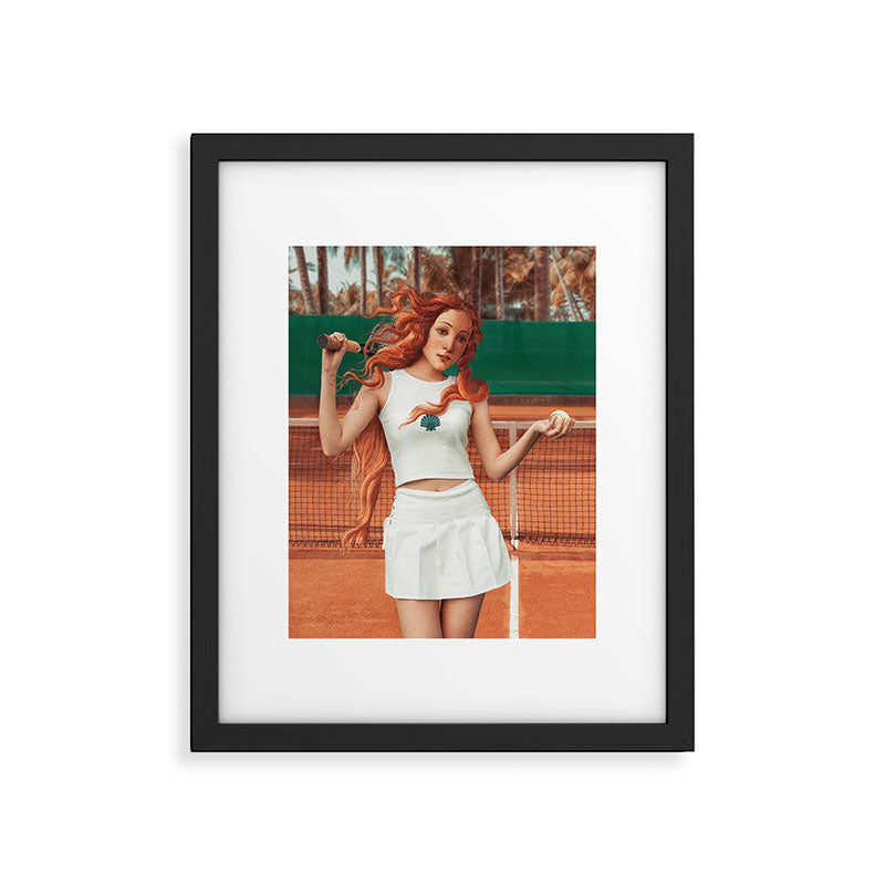 VENUS PLAYING TENNIS Framed Art Print Gallery Image 4