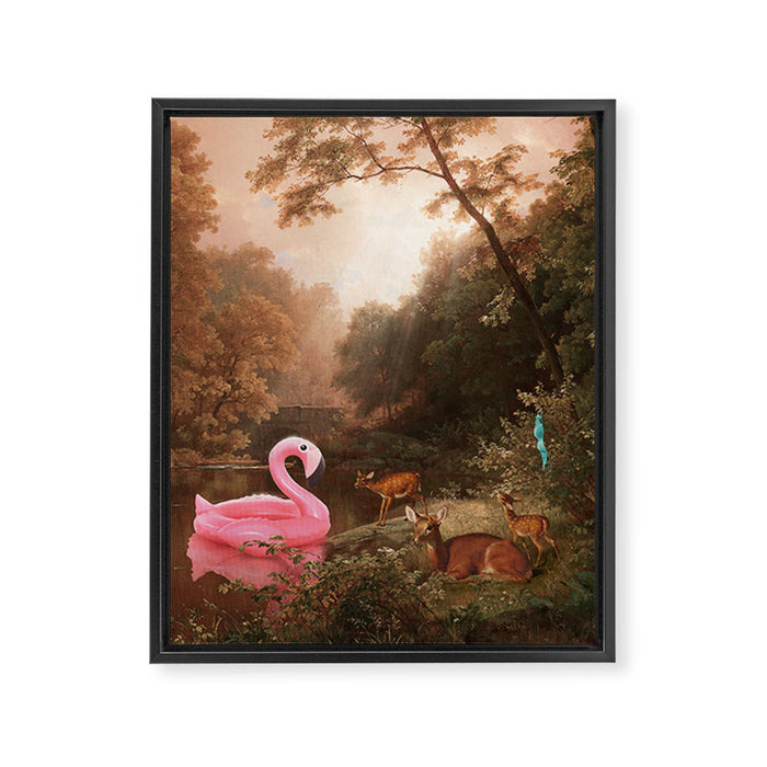 When The Bathers Are Gone Framed Canvas Print Gallery Image 1