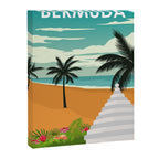 Bermuda Vintage Minimal Retro Travel Poster Canvas Print Gallery Image 6