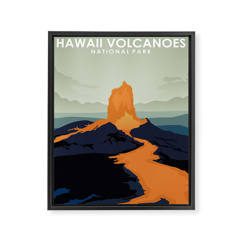 Hawaii Volcanoes National Park Travel Poster Framed Canvas Print Gallery Image 6