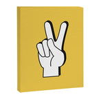 Peace Sign yellow Canvas Print Gallery Image 6
