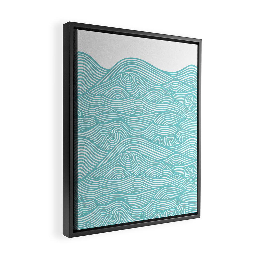 Waves Framed Canvas Print Gallery Image 2