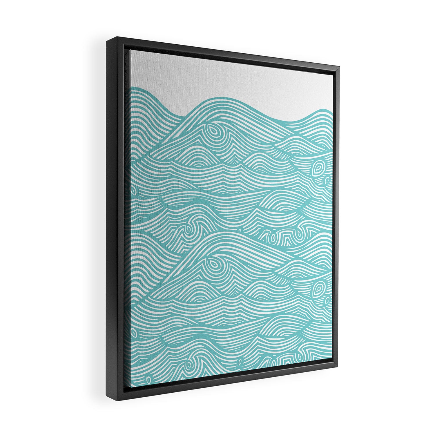 Waves Framed Canvas Print Gallery Image 2
