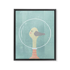 Space Goose (pastels) Framed Canvas Print Gallery Image 6