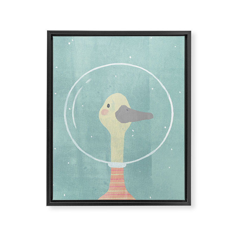 Space Goose (pastels) Framed Canvas Print Gallery Image 6