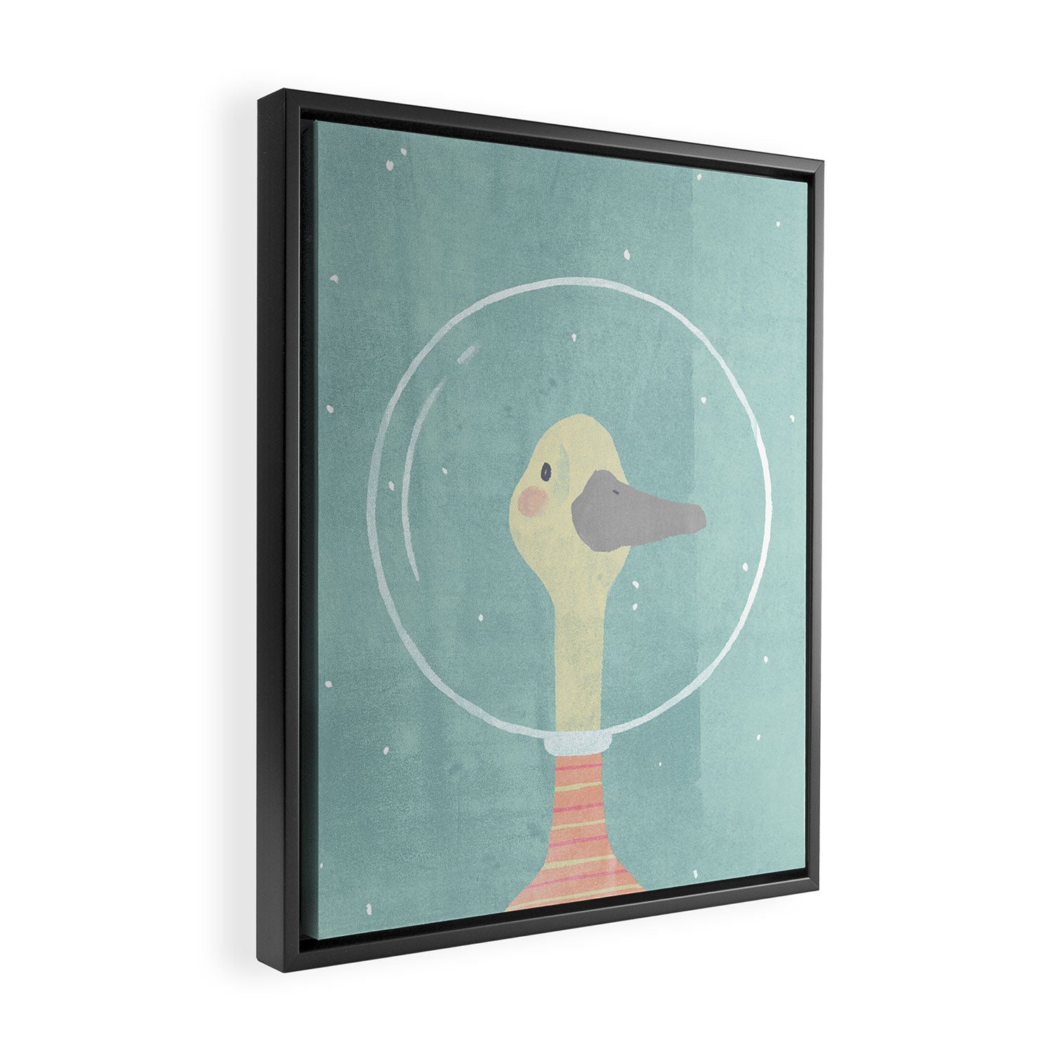 Space Goose (pastels) Framed Canvas Print Gallery Image 2