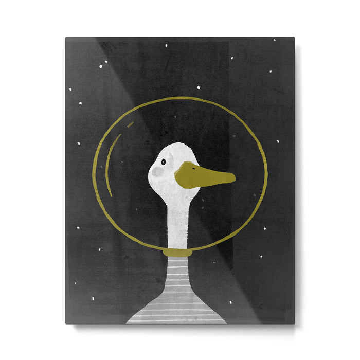 Space Goose Metal Print Gallery Image 1