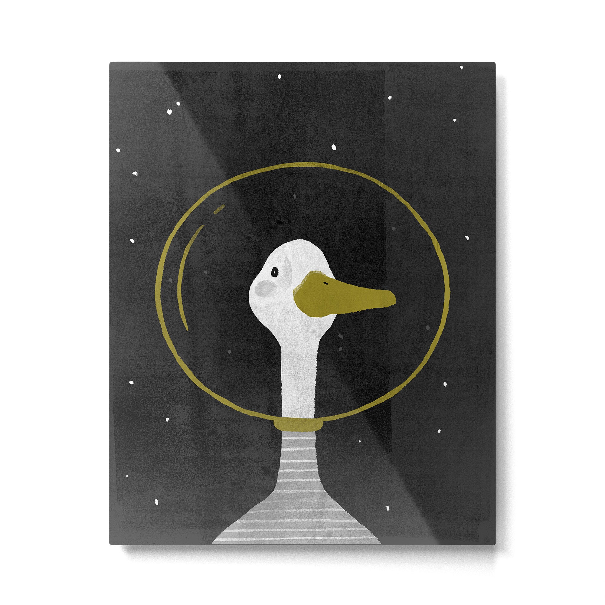 Space Goose Metal Print Gallery Image 6