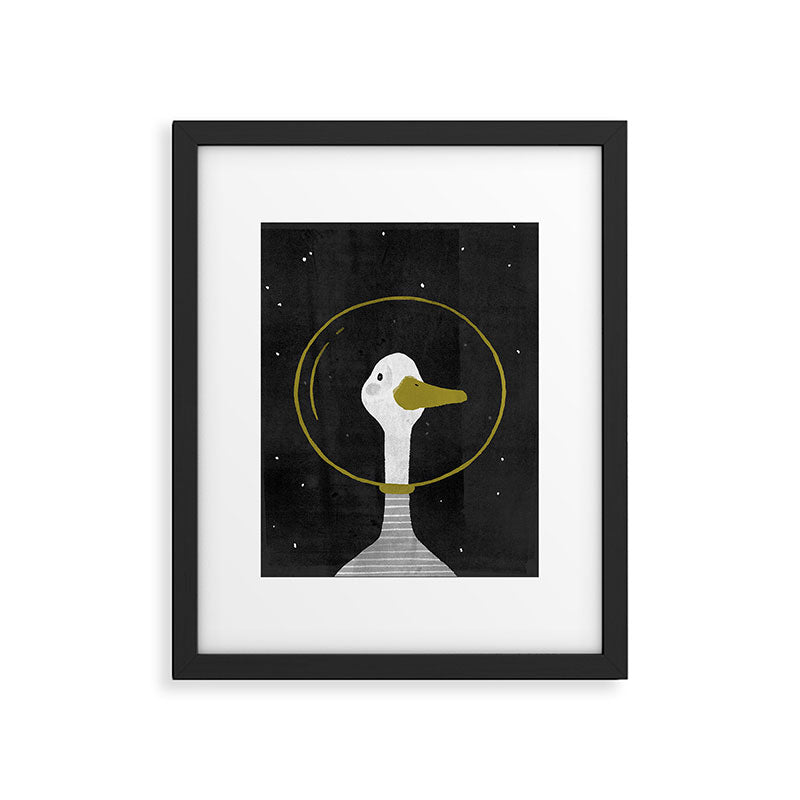 Space Goose Framed Art Print