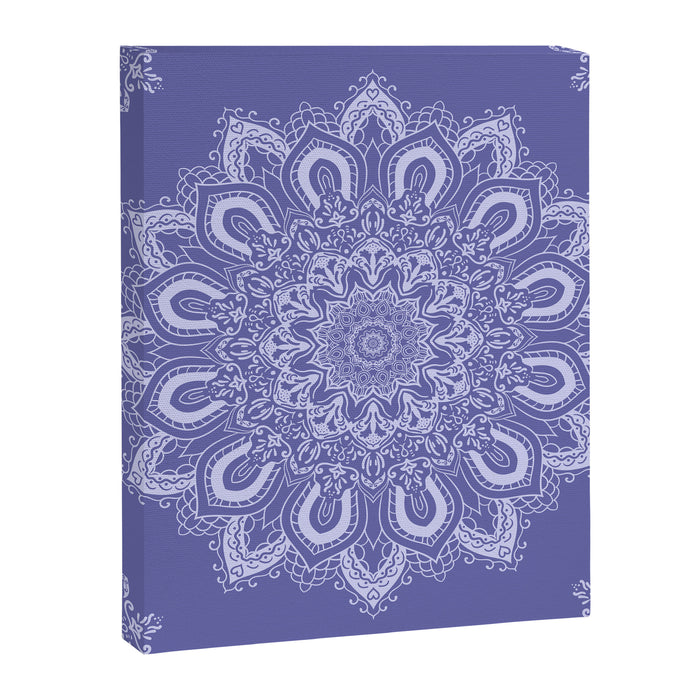 Elegant Periwinkle Purple Blue Boho Mandala Canvas Print Gallery Image 1