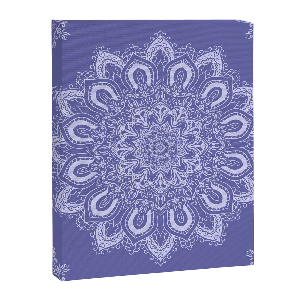 Elegant Periwinkle Purple Blue Boho Mandala Canvas Print Gallery Image 8