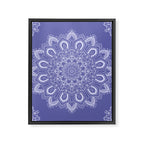 Elegant Periwinkle Purple Blue Boho Mandala Framed Canvas Print Gallery Image 8