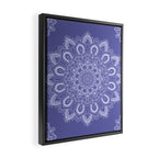 Elegant Periwinkle Purple Blue Boho Mandala Framed Canvas Print Gallery Image 2