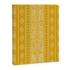 Mustard Yellow Tribal Ethnic Pattern | Sun Illustration | Vertical Stripes Canvas Print Gallery Image 8