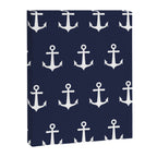 Nautical Navy Blue and White Anchors Canvas Print Gallery Image 6