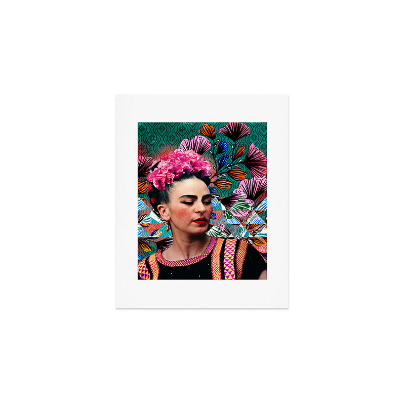 Flowery Frida Art Print Gallery Image 1