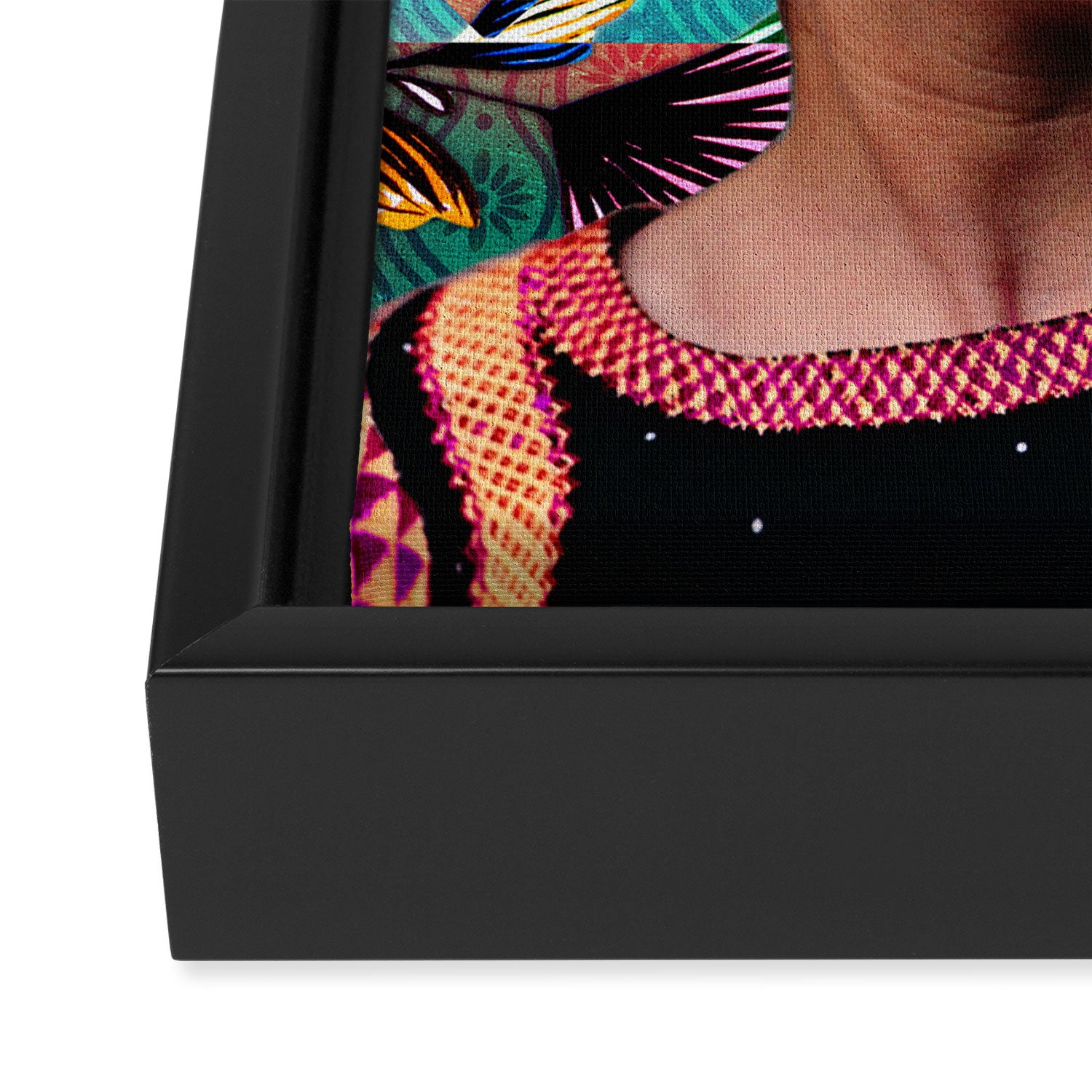 Flowery Frida Framed Canvas Print Gallery Image 3