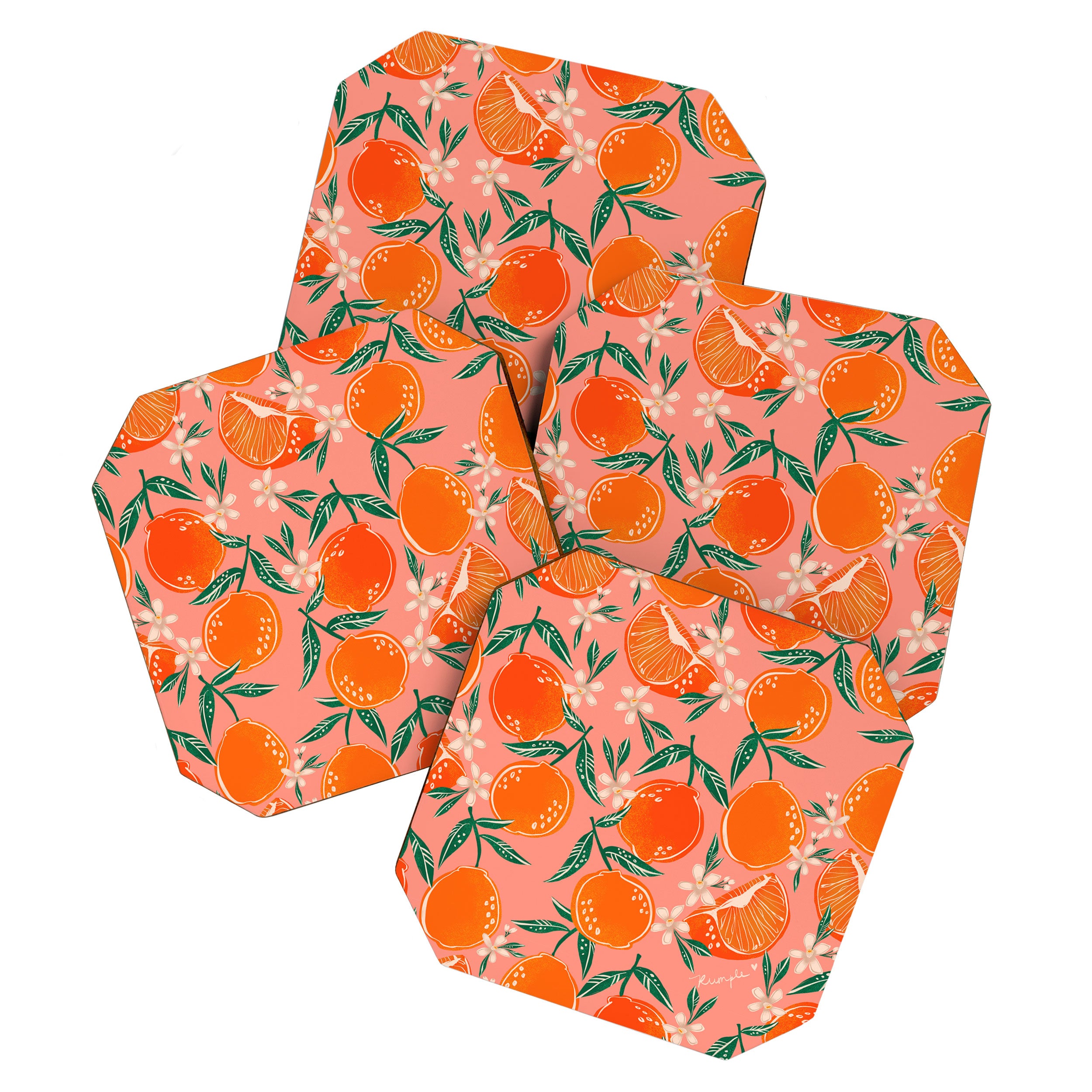Fresh tangerines Coaster Gallery Image 1