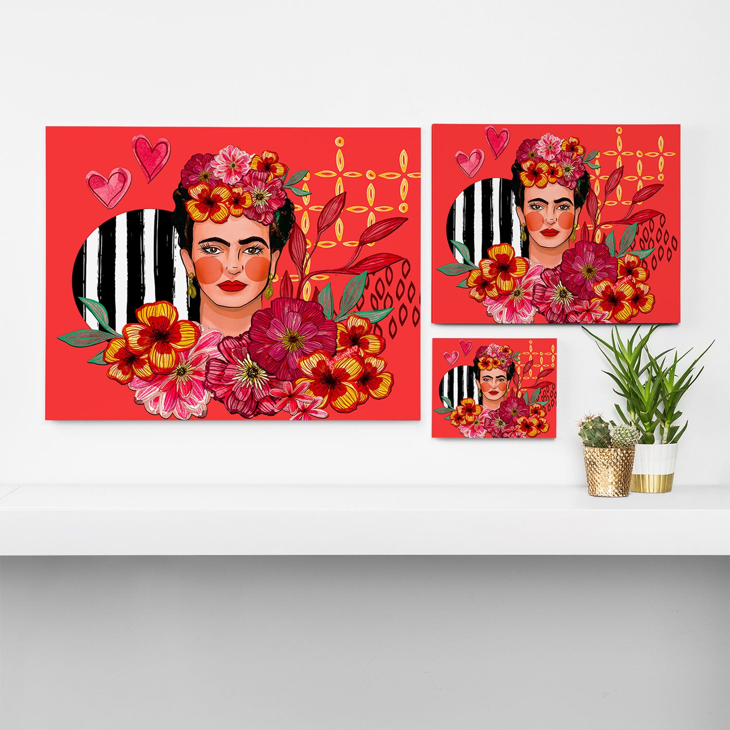 Frida Bouquet Canvas Print Gallery Image 3