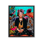 Frida´s secret smile Framed Canvas Print Gallery Image 8