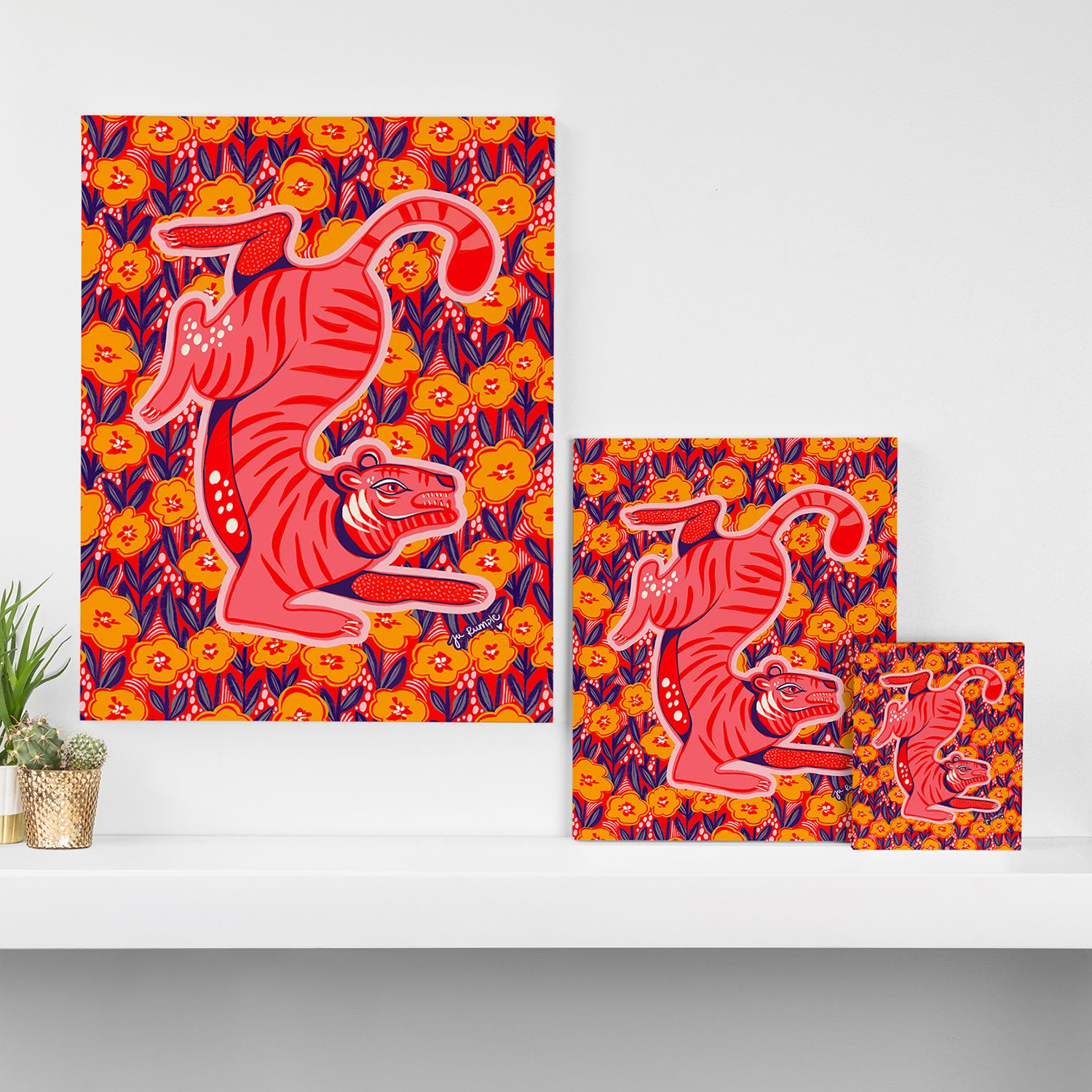 Golden Tiger Canvas Print Gallery Image 3