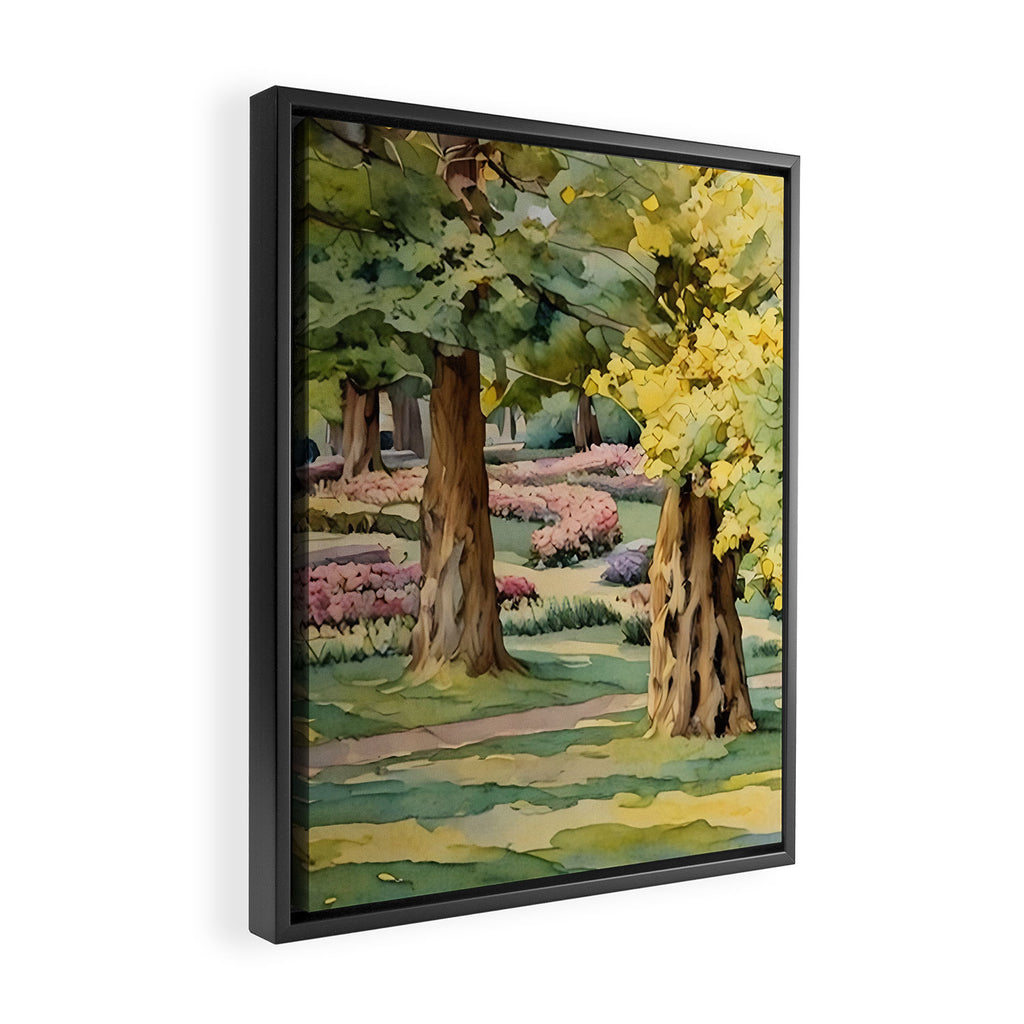 A beautiful day at the park Framed Canvas Print Gallery Image 2