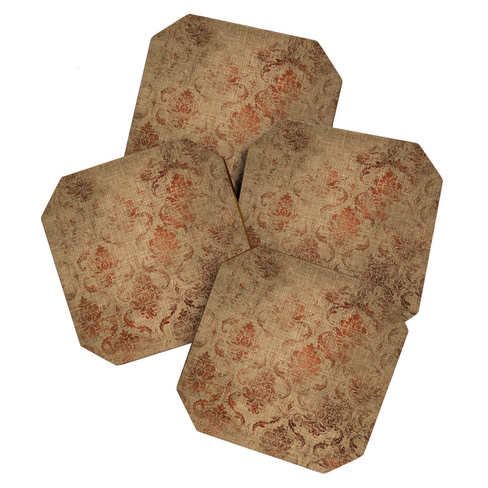 Aged Damask Texture 1 Coaster Gallery Image 1