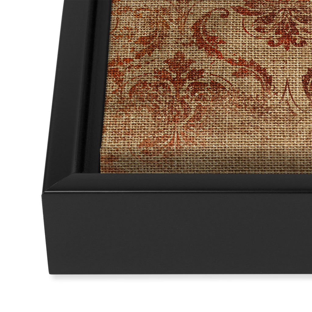 Aged Damask Texture 1 Framed Canvas Print Gallery Image 3