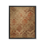 Aged Damask Texture 1 Framed Canvas Print Gallery Image 8