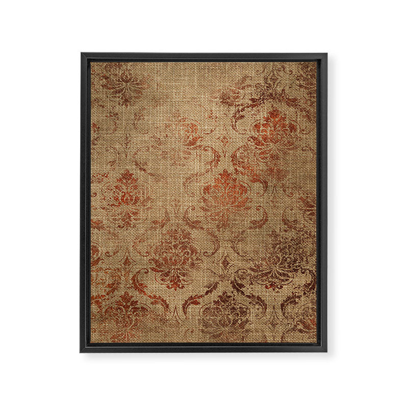 Aged Damask Texture 1 Framed Canvas Print Gallery Image 8